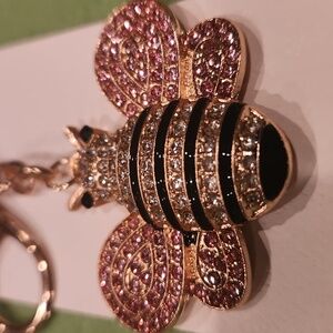 Isabella Bee Bag Charm / Keychain Gold-tone